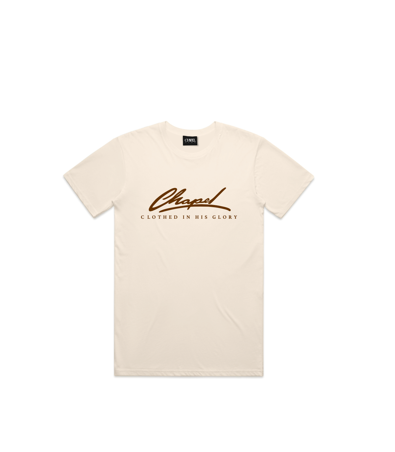 Chapel Wear signature Tees - off white/ Brown