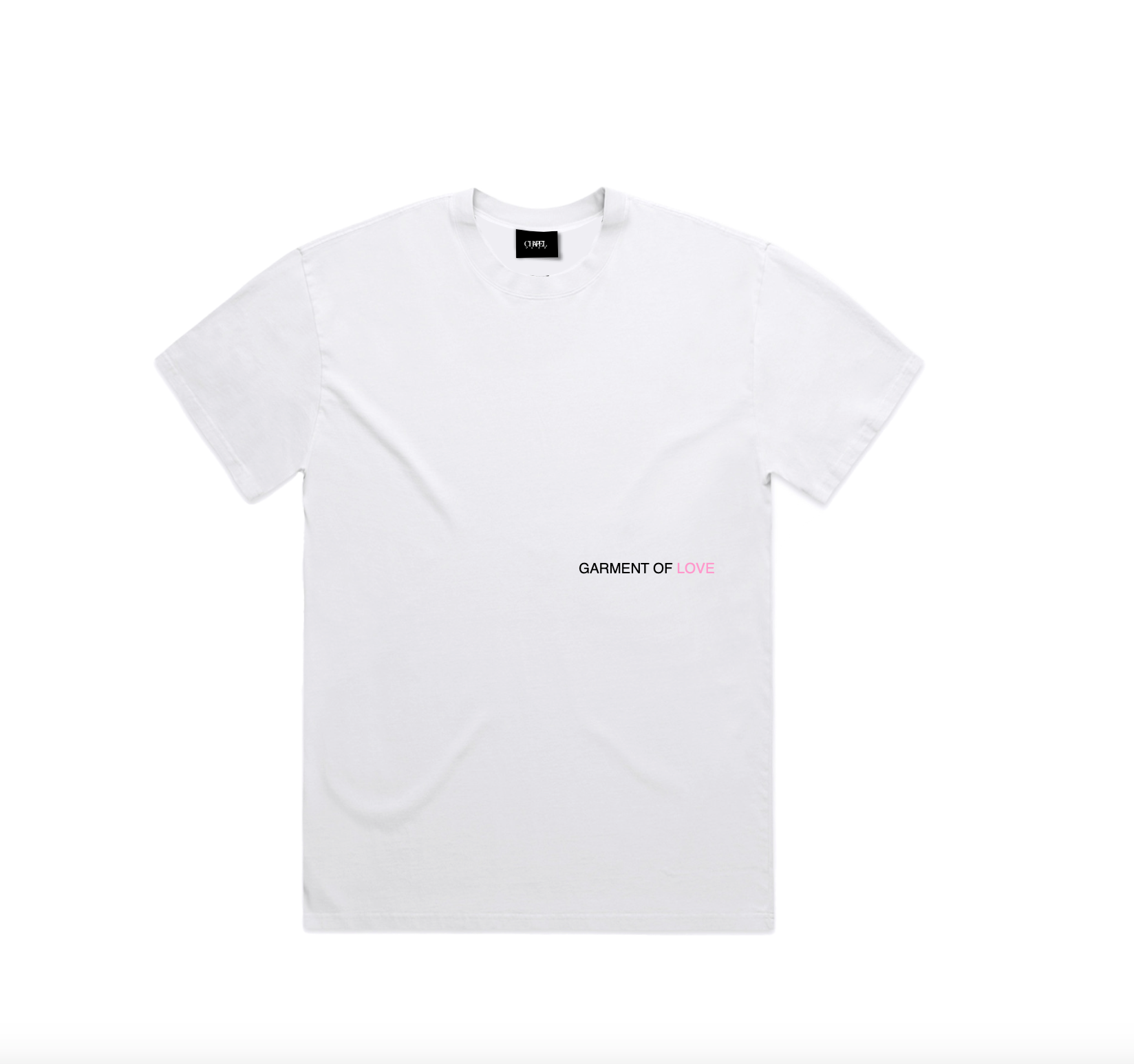 Garment of Love Tee - white/Black,Pink