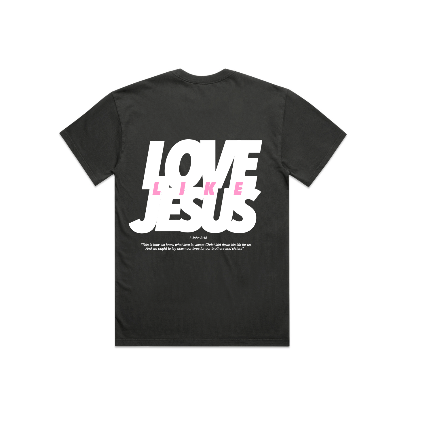 Garment of Love Tee - Black/white,pink