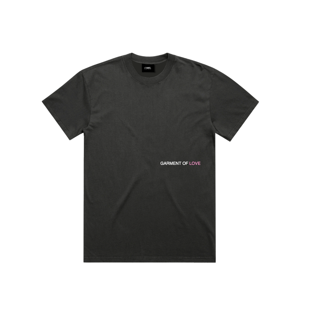 Garment of Love Tee - Black/white,pink